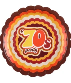 70er fest paptallerken, 23 cm