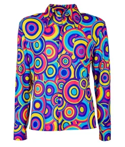 70er Groovy skjorte, Blue bubbles