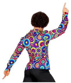 70er Groovy skjorte, Blue bubbles