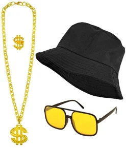 90er hip hop sæt, sort