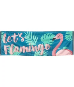Flamingo banner 74x220 cm