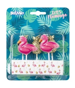 Flamingo og Ananas kagelys