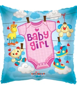 Folieballon Baby girl, 46 cm
