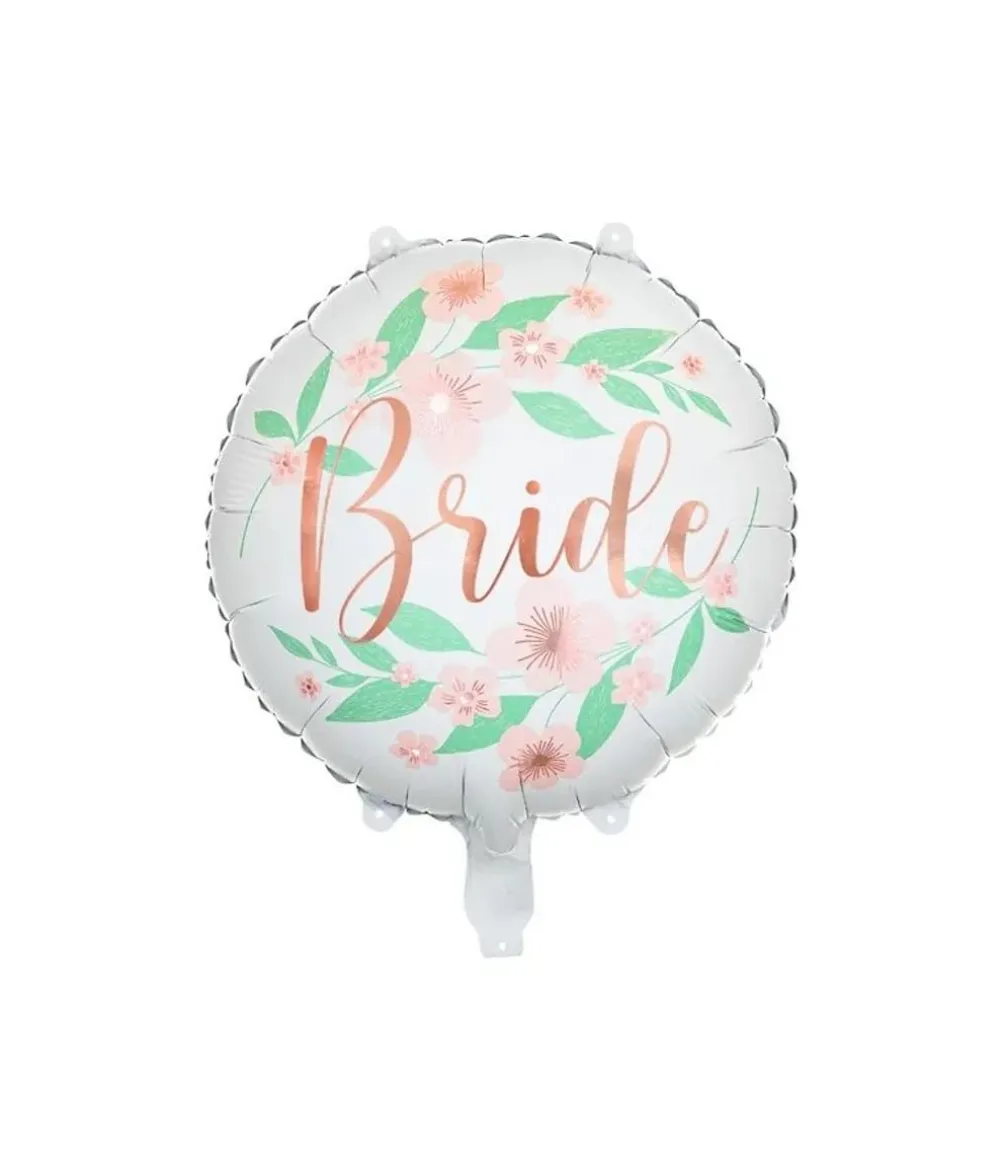 Folieballon Bride med blomster