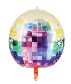 Folieballon diskokugle multi