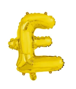 Folie ballon £, guld 41 cm