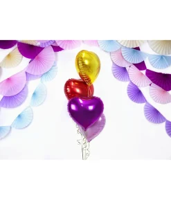 Folieballon Hjerte, fuchsia