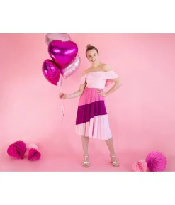 Folieballon Hjerte, fuchsia