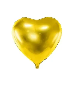 Folieballon Hjerte, guld