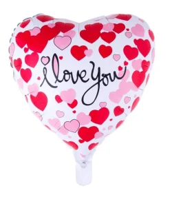 Folieballon Hjerte, I love you