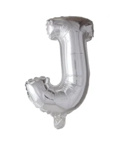 Folie ballon J, sølv 41 cm