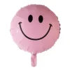 Folieballon, lyserød emoji smiley