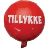 Folieballon rød Tillykke 35 cm