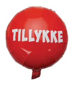 Folieballon rød Tillykke 35 cm