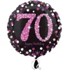 Folie ballon 70 år Pink Sparkling