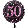 Folie ballon 50 år Pink Sparkling