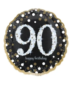 Folieballon 90 år Sparkling