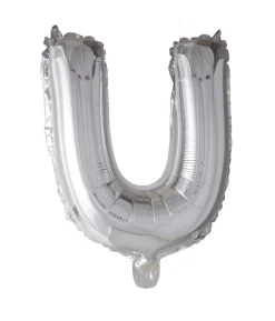 Folie ballon U, sølv 41 cm