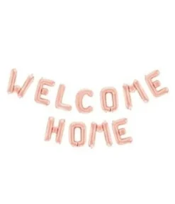 Folieballon Welcome home, rose gold