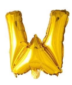 Folie ballon W, guld 41 cm
