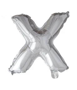Folie ballon X, sølv 41 cm