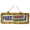 Free Drinks Tomorrow skilt