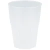 Frostet hvid plast drikkeglas 420ml, 6 stk