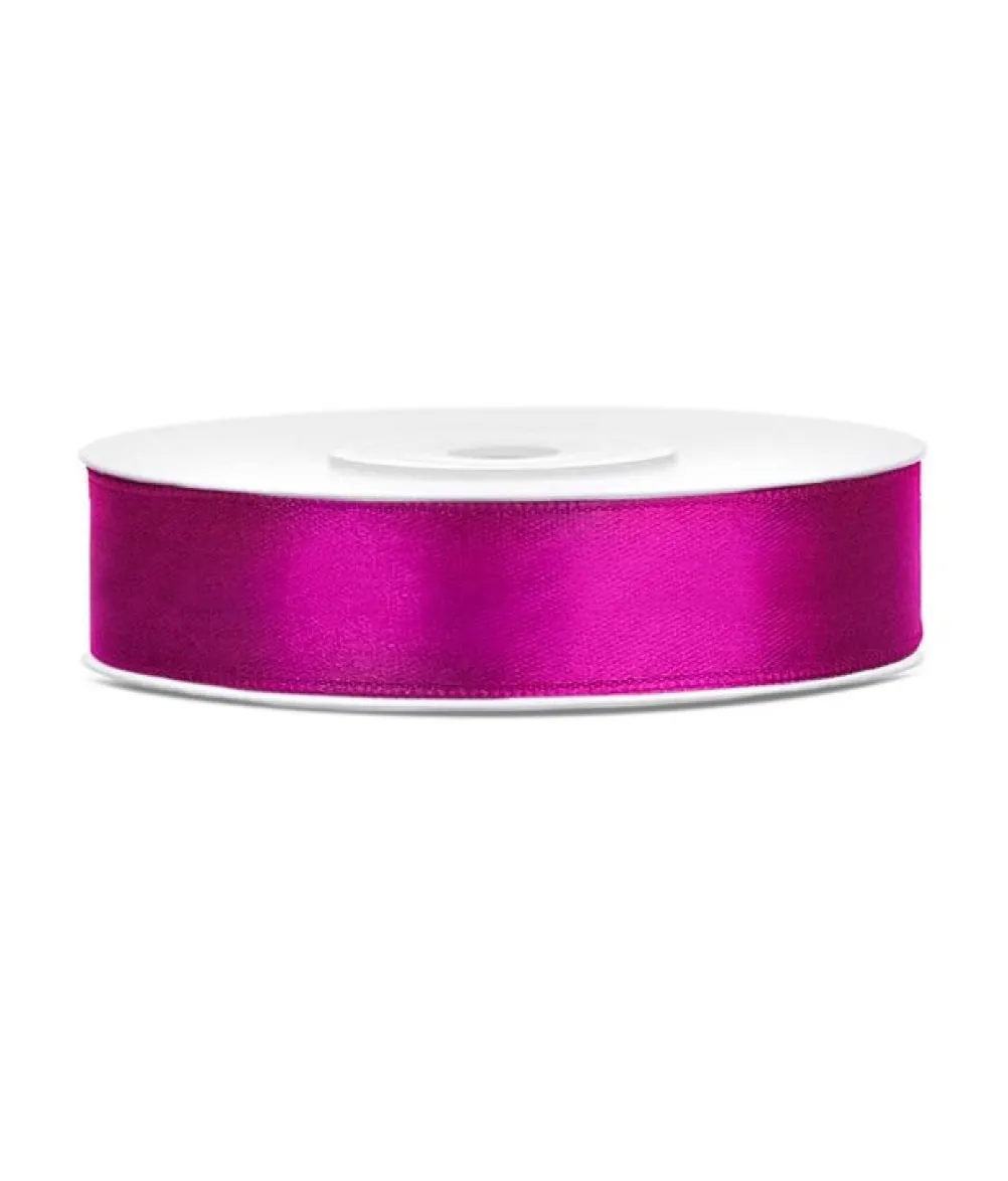 Fuchsia satinbånd 12mm