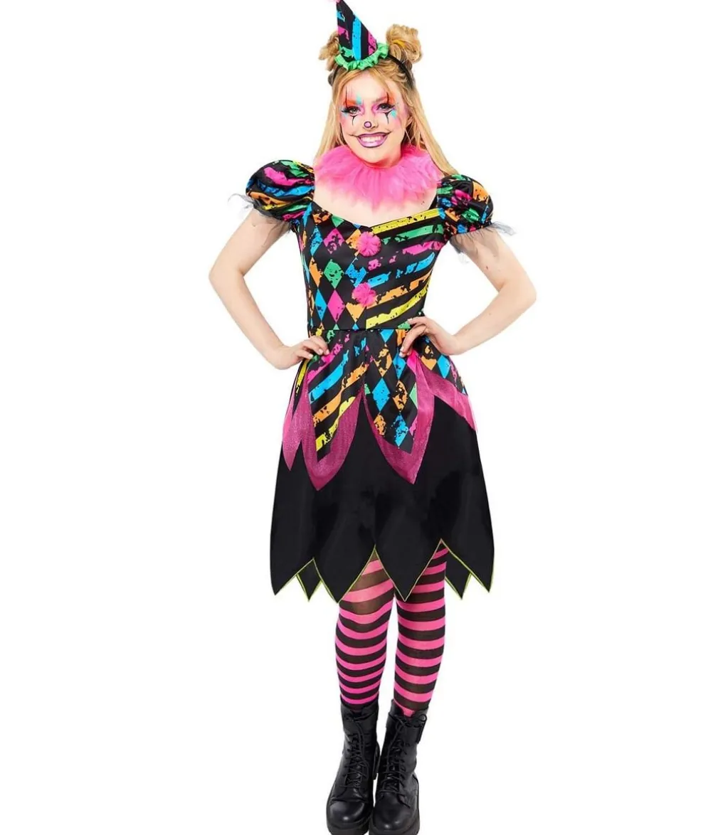 Funhouse Neon klovnekostume