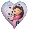 Gabbys dukkehus hjerte folieballon