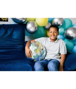 Gaming Happy Birthday folieballon, 45 cm