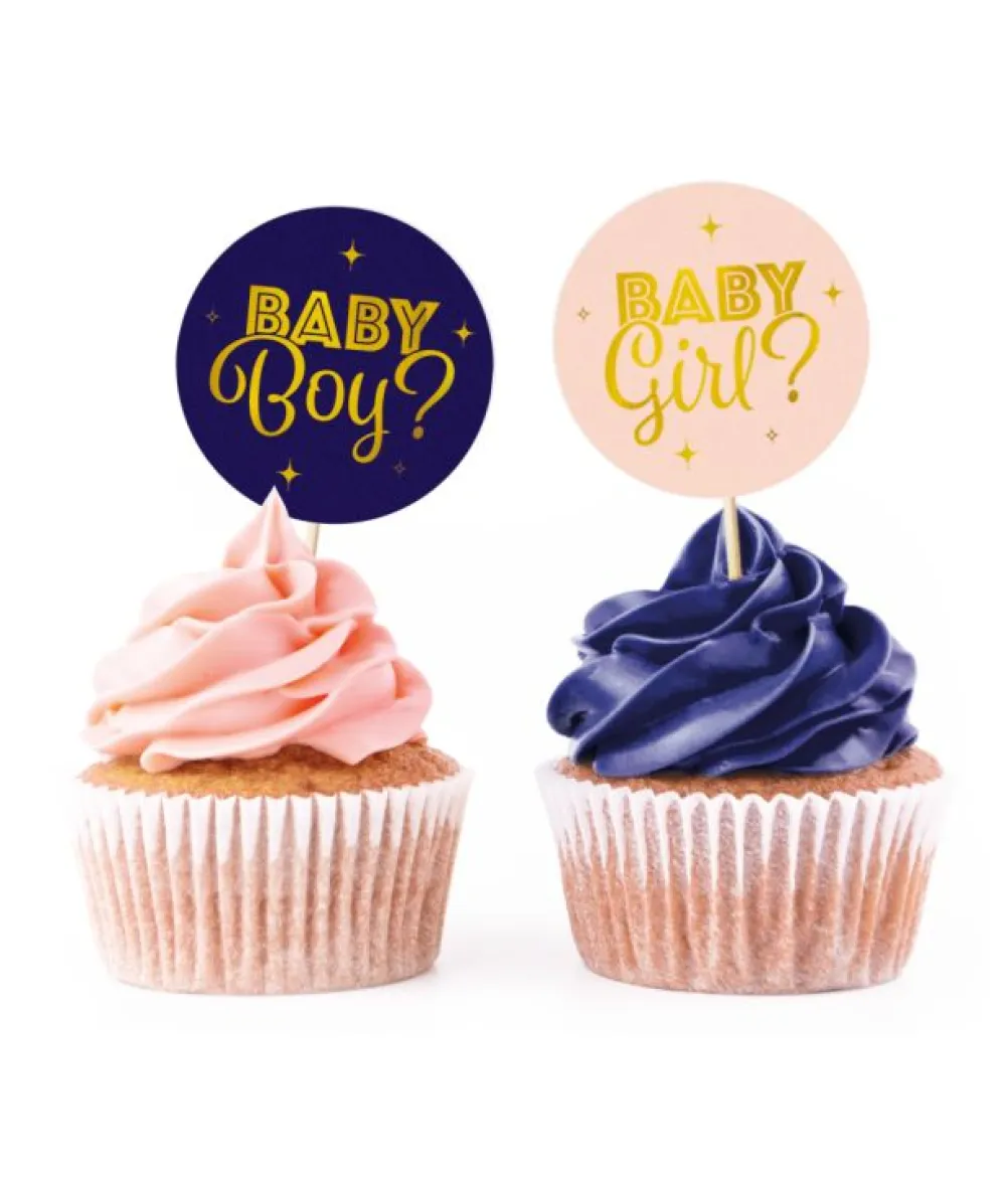 Gender reveal - Boy of Girl kagepynt, 12 stk