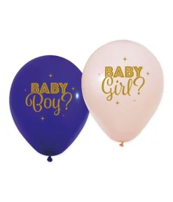 Gender reveal - Boy or Girl balloner, 8 stk