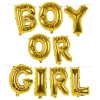 Gender reveal - Boy or Girl folieballon, guld 36 cm
