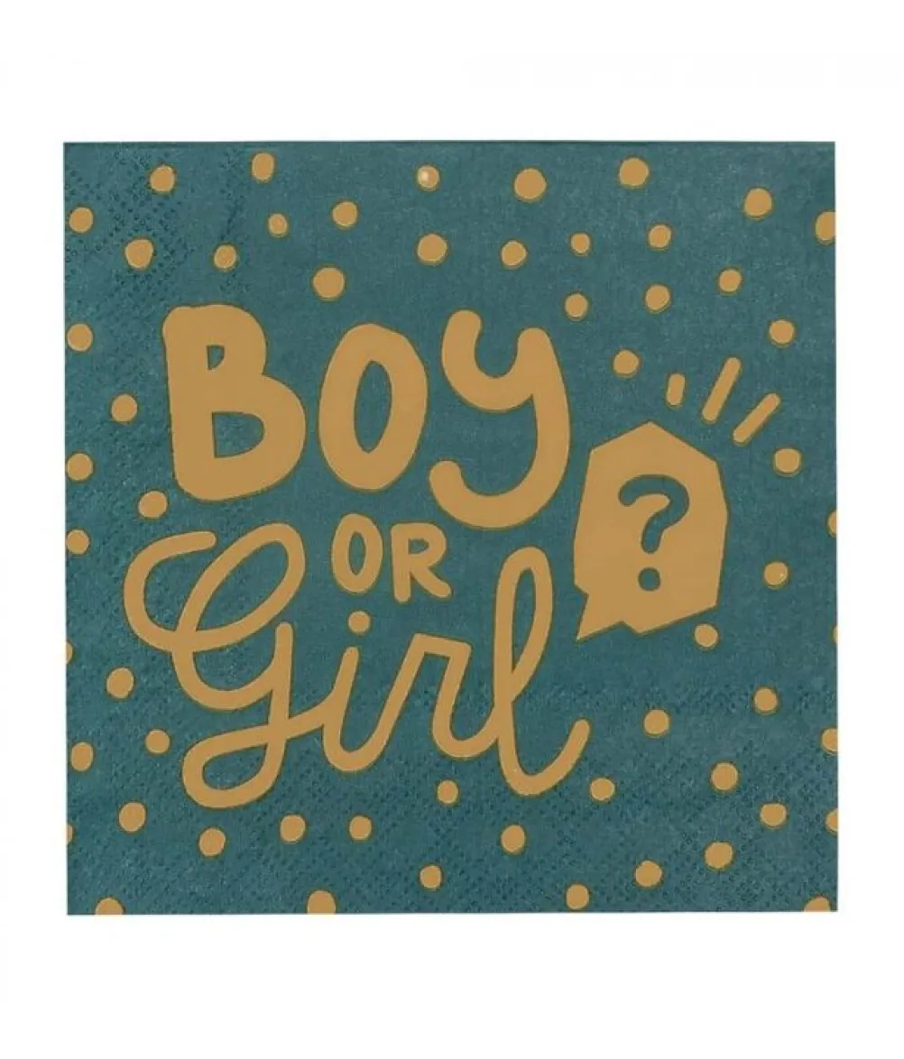 Gender reveal - Boy or Girl servietter, 20 stk