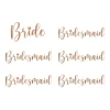 Glas stickers Bride - Bridesmaid