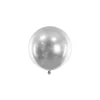 Glossy sølv ballon, 60 cm