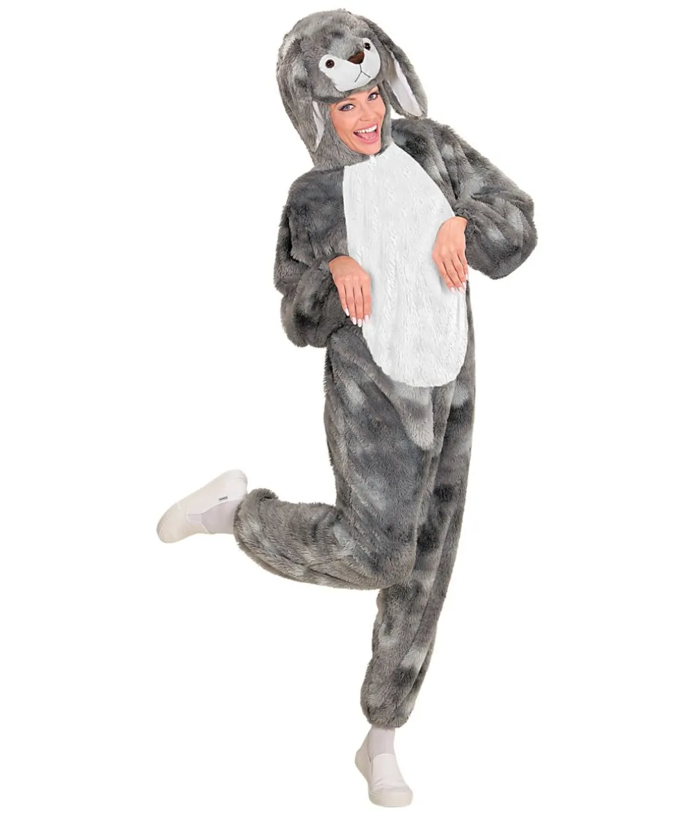 Grå kanin kostume