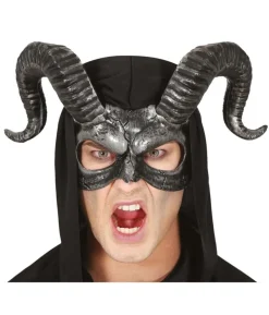 Grå maske med horn