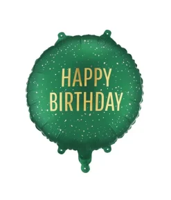 Grøn Happy Birthday folieballon