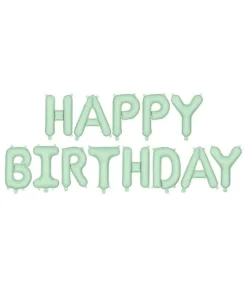 Grøn Happy Birthday folieballon
