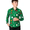 Grøn juleskjorte til teens