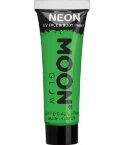 Grøn neon UV krop og ansigstmaling, 12 ml