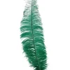 Grønne strudsfjer 35-45 cm, 12 stk