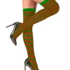 Grøn og rød stribede stockings