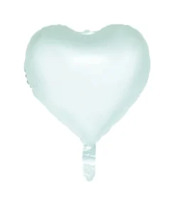 Grøn pastel hjerte folieballon, 46 cm