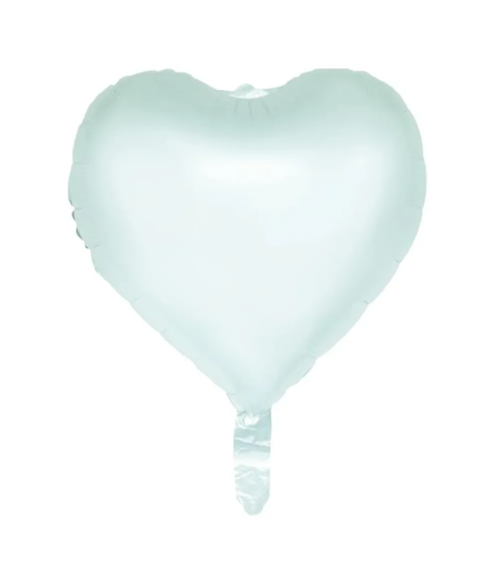 Grøn pastel hjerte folieballon, 46 cm