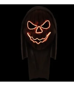 Græskar maske med lys