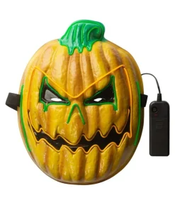 Græskar maske med lys