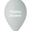 Grå tillykke student balloner, 10 stk